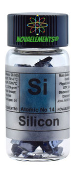 Silicon metal crystals 5 grams 99.99%