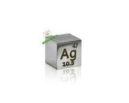Silver metal shiny 10mm density cube 99.95% pure