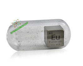 Europium metal density cube 10mm 99.9% argon