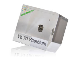 Ytterbium metal 99.95% acrylic cube