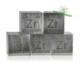 Zirconium metal 1 inch cube 99.95% pure