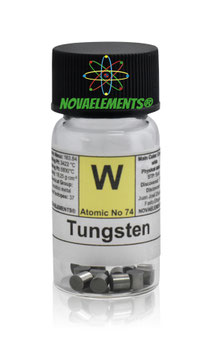 Tungsten metal 5 grams shiny shots 99.99%