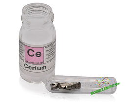 Cerium metal 1 gram 99.9% shiny oxide free argon ampoule and vial