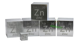 ZINC METAL CUBE 25.4MM 99.95% (1 INCH)