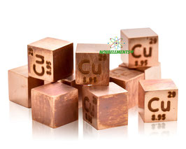 Copper metal density cube 99.99%