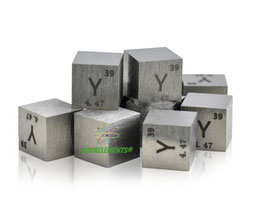 Yttrium metal density cube 10mm 99.95%