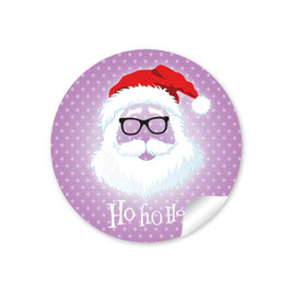 "Ho Ho Ho" -  Hipster Nikolaus - lila