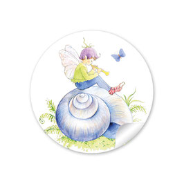 24 Sticker ELFE UND SCHNECKENHAUS
