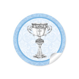 24 Sticker Kelch - blau