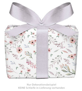 3 Bögen Geschenkpapier groß - Blüten Pastell gedruckt auf PEFC™ zertifiziertem Papier