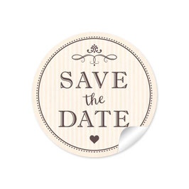 "Save the Date" - Vintage Ornamente - Creme