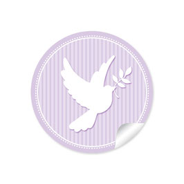 24 Sticker Taube - lila