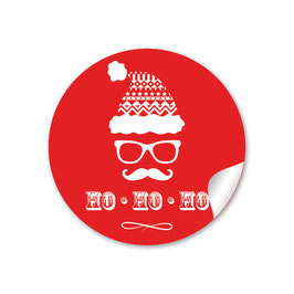 "Ho Ho Ho" Hipster Weihnachtsmann / Nikolaus - ROT