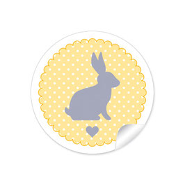 24 Sticker Osterhase - gelb