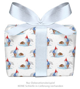 3 Bögen Geschenkpapier WICHTEL & REHKITZ Weihnachten Adventskalender Geburt Taufe Kindergeburtstag 50x70cm gedruckt auf PEFC zertifiziertem Papier
