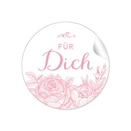 "Für Dich" - Rosen - rosa