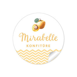 24 Sticker rund 4cm - MIRABELLE KONFITÜRE Linien lila