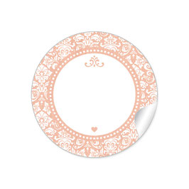 24 Sticker Universal - apricot - mit Freitextfeld