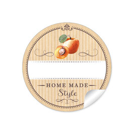 24 Sticker "Home Made Style"- Aprikose - nature