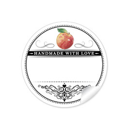 24 Sticker Apfel - Mit Freitextfeld