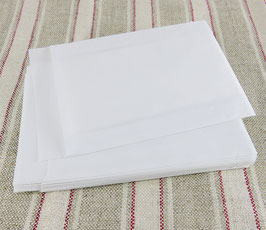 Flachbeutel Kraftpapier - weiß - 130 x 95 + 15 mm