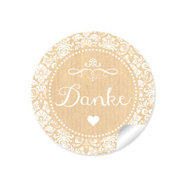 "Danke" - Vintage Ornamente - Natur