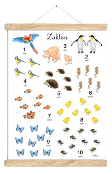 ZAHLEN POSTER WEIß 50 x 70 cm ungerahmt