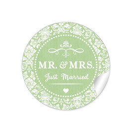 "MR. and MRS.  - Just married" - Ornamente - grün