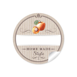 24 Sticker "Home Made Style"- Aprikose - beige