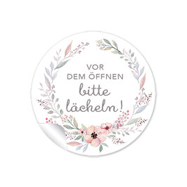 Vor dem Öffnen bitte lächeln - Kranz Pastell