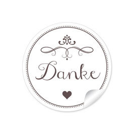 "Danke" - Ornamente - weiß