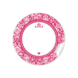 24 Sticker Universal - fuchsia rot- mit Freitextfeld