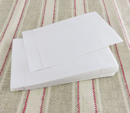 Flachbeutel Kraftpapier - weiß - 63 x 93 mm