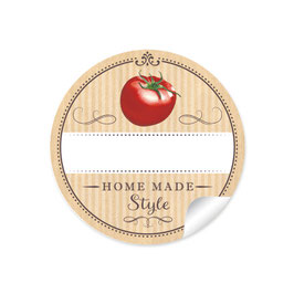 24 Sticker "Home Made Style"- Tomate - natur