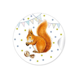 24 Sticker - EICHHÖRNCHEN