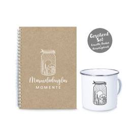 Reisetagebuch MARMELADENGLAS MOMENTE Kraftpapier Tagebuch, Fotobuch für Notizen und Fotos ihrer Reise