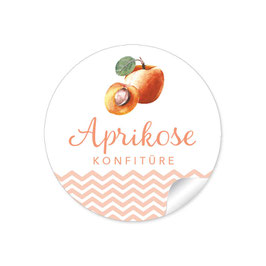 24 Sticker "Aprikose Konfitüre"- apricot