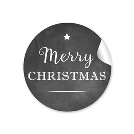 24 Sticker "Merry Christmas"- Kreidetafel Look