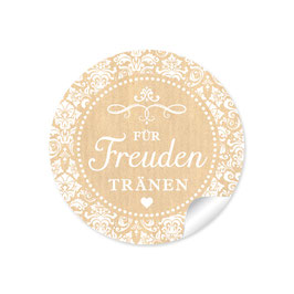 24 Sticker "Für Freudentränen" - Vintage Ornamente - Natur