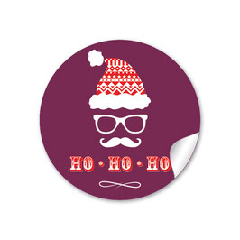 "Ho Ho Ho" Hipster Weihnachtsmann / Nikolaus - LILA