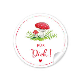 24 Sticker - FÜR DICH - Fliegenpilz