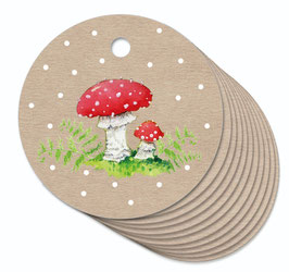 12 ANHÄNGER ORIGINAL KRAFTPAPIER • PILZ