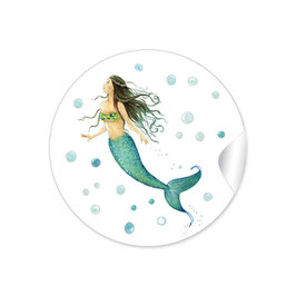 24 STICKER MEERJUNGFRAU
