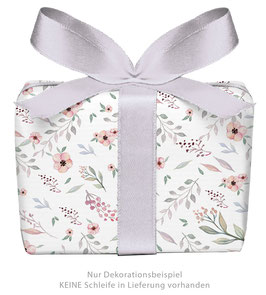 3 Bögen Geschenkpapier groß - Blüten Pastell gedruckt auf PEFC™ zertifiziertem Papier