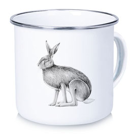 Emaille Tasse Becher OSTERHASE • 300 ml