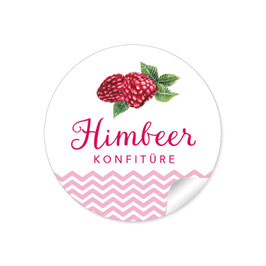 24 Sticker "Himbeer Konfitüre"- rot