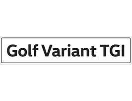 VW Golf Variant TGI Kennzeichen-Typenschild