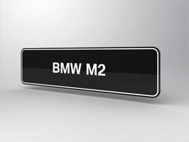 BMW M2 Kennzeichen-Typenschild