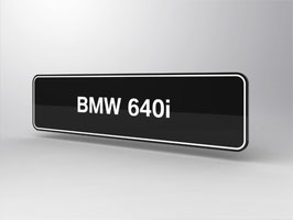 BMW 640i Kennzeichen-Typenschild