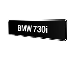 BMW 730i Kennzeichen-Typenschild
